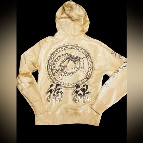 KEY CLOSET | Men’s hoodie | Embellished full zip Hoodie Streetwear NWT size XL - Picture 2 of 11